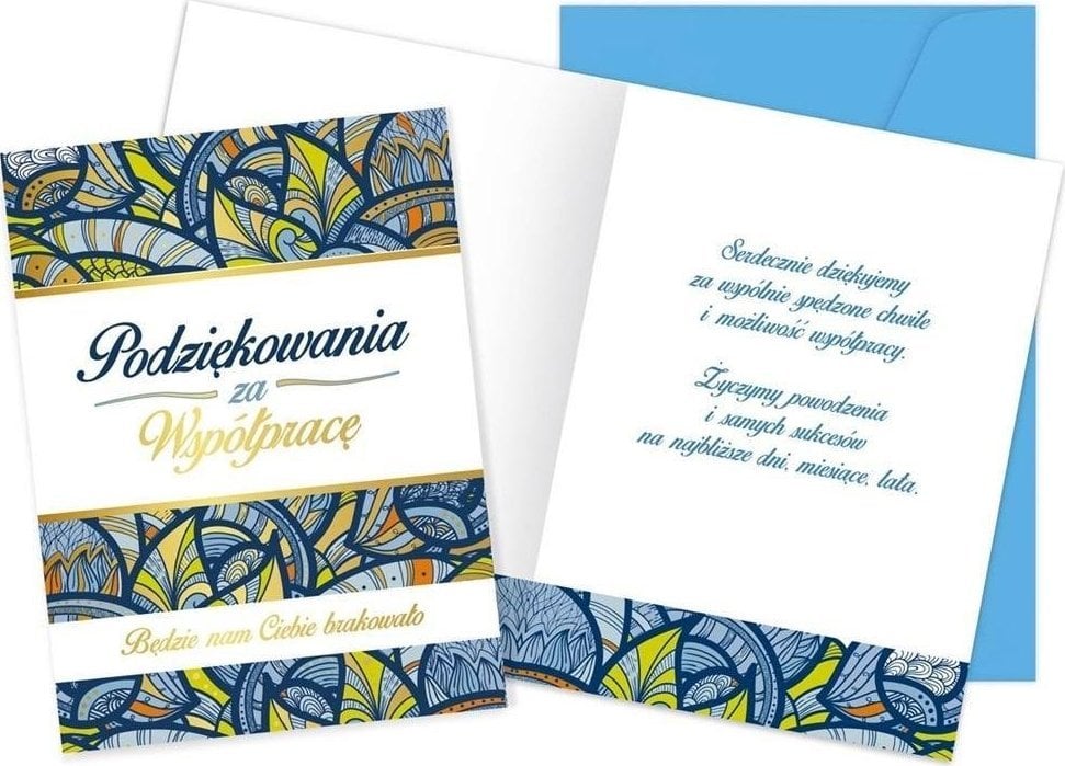 KUKARTKA Karnet Podziękowanie za współpracę