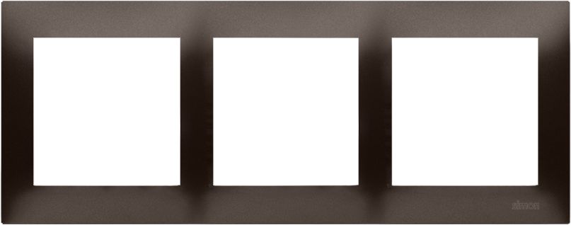 Kontakt-Simon Ramka 3-krotna 54 Premium do puszek karton-gips brąz mat metalizowany (DRK3/46)