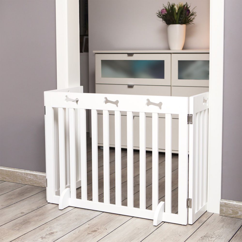 Trixie Barierka drewniana 3-częściowa 82–124×61 cm biała