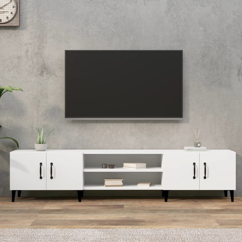 vidaXL Szafka pod TV, biała, 180x31,5x40 cm