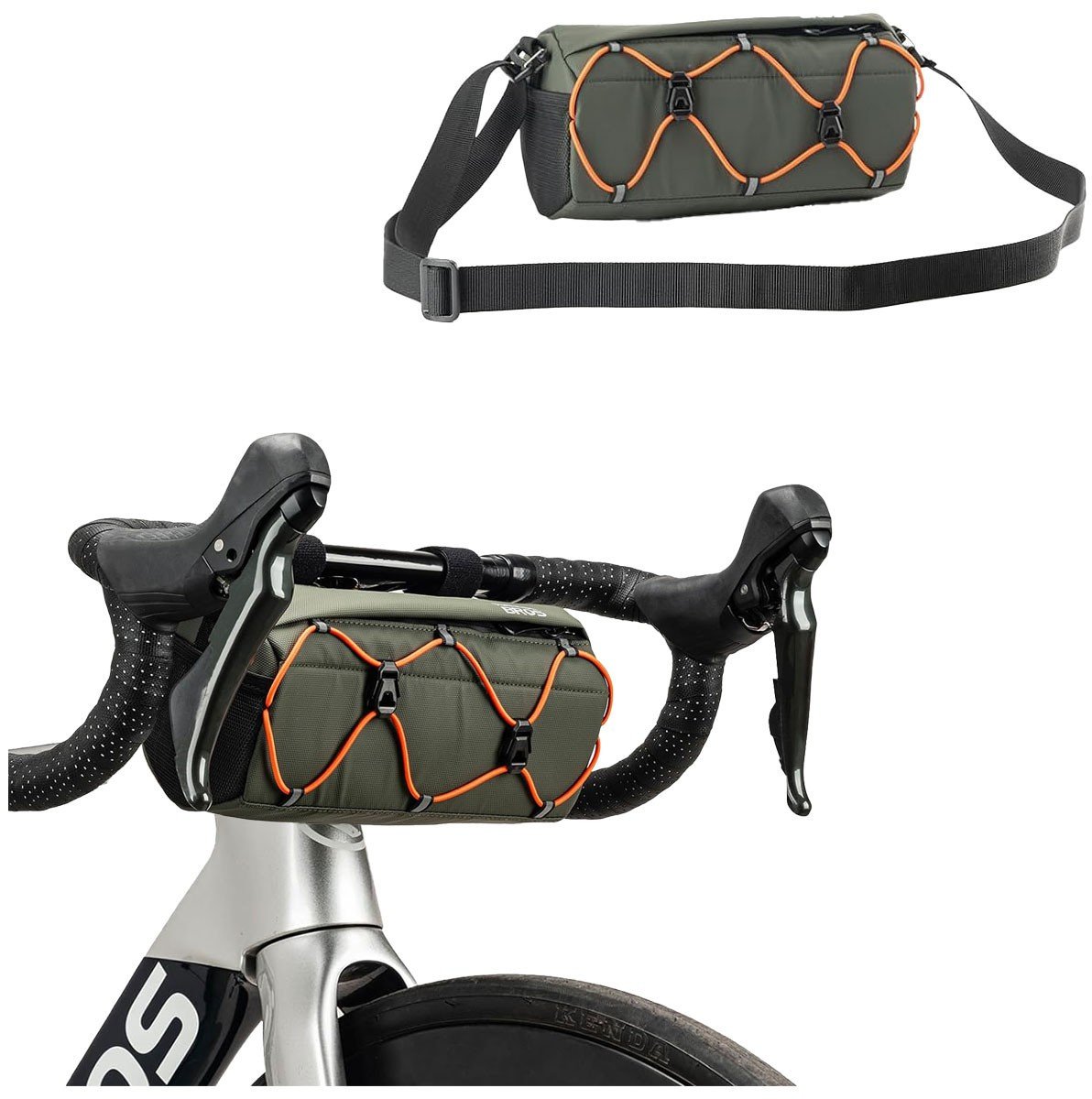 Torba rowerowa na kierownicę Rockbros 30110054004, ciemnozielona