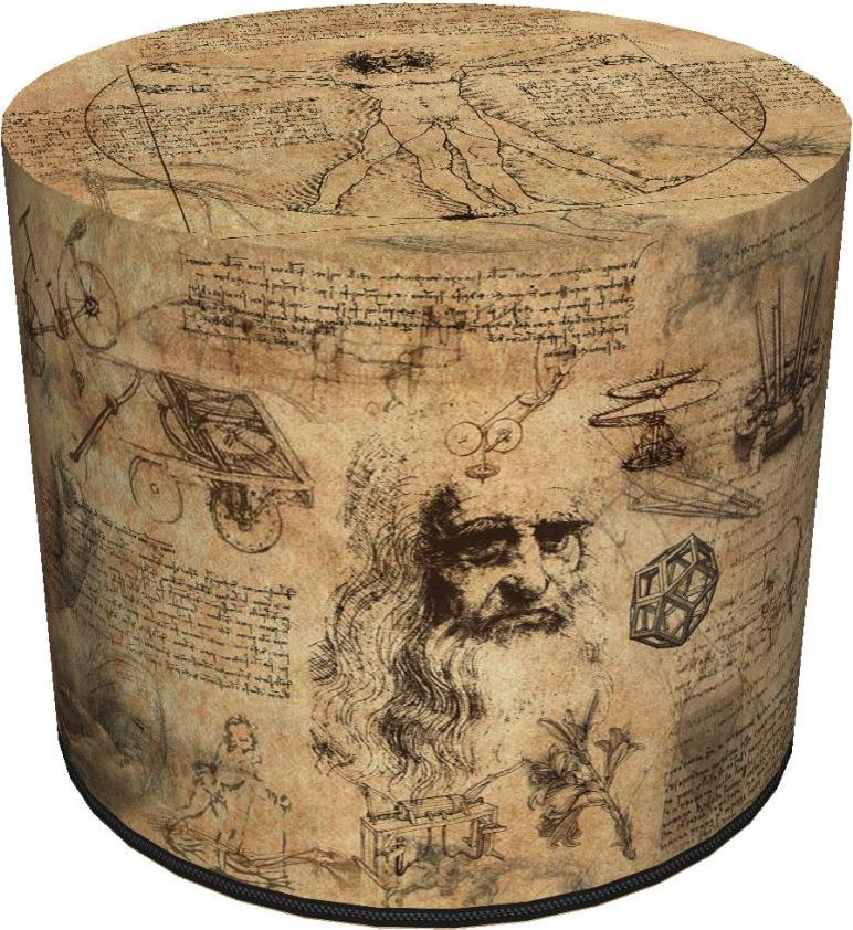 Bertoni-arco Okrągła pufa dekoracyjna - VINCI