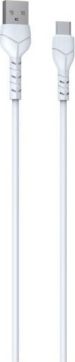 Kabel USB Techonic Devia kabel Kintone USB - USB-C 1,0 m 2,1A biały zestaw 30 szt V2