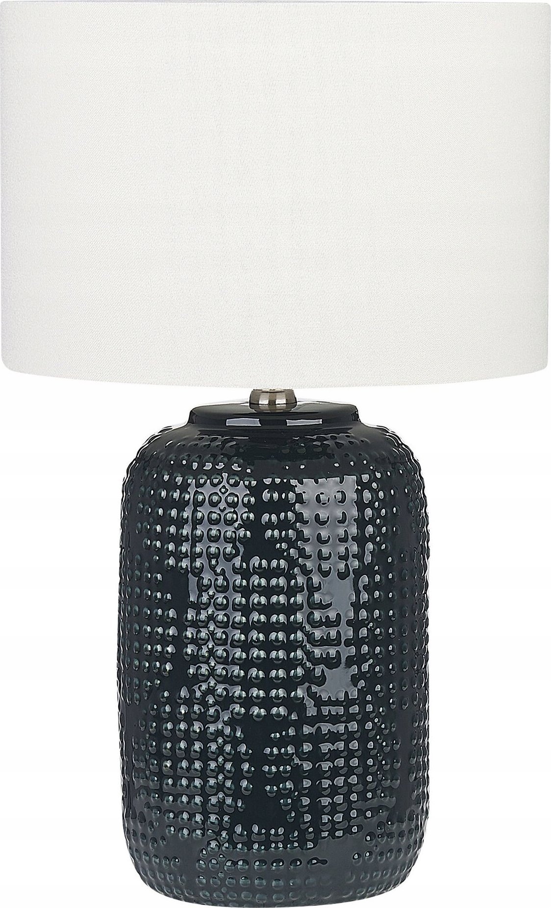 Beliani Lampa stołowa ceramiczna ciemnoniebieska MUSSEL