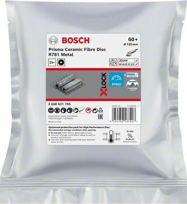 Bosch BOSCH FIBRA KRĄŻEK X-LOCK METAL 125 gr. 60 R781 /25szt. B2608621795