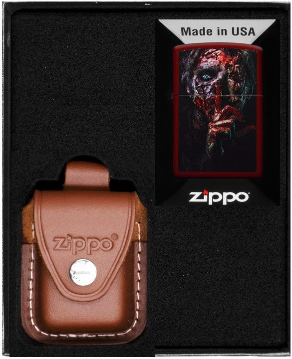 Zestaw ZIPPO Zapalniczka QUIET ZOMBIE DESIGN Prezentowy No2