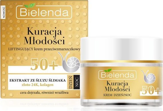 Bielenda Krem do twarzy przeciwzmarszczkowy z ekstraktem ze śluzu ślimaka 50+ na dzień/noc 50ml