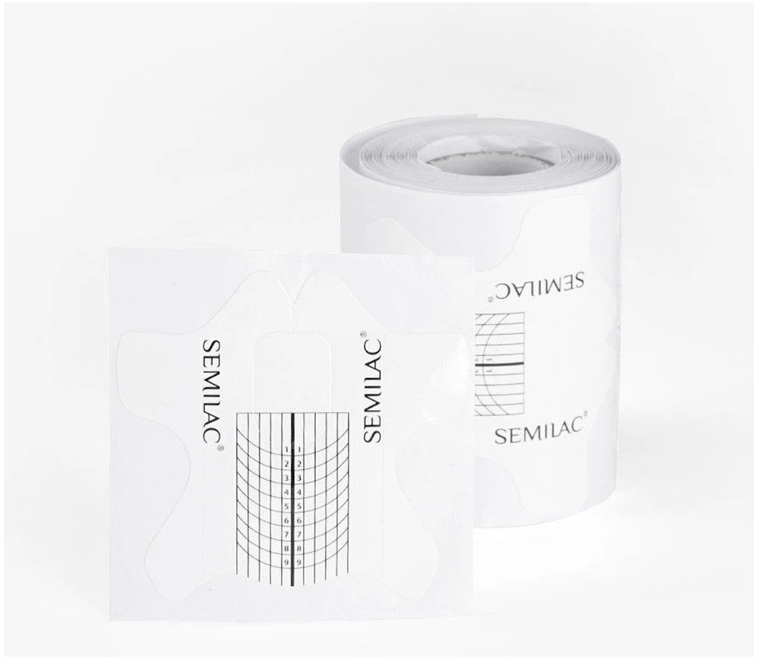 Semilac Szablony do przedłużania paznokci, Shaper Wide Nail Forms, 100szt szerokie