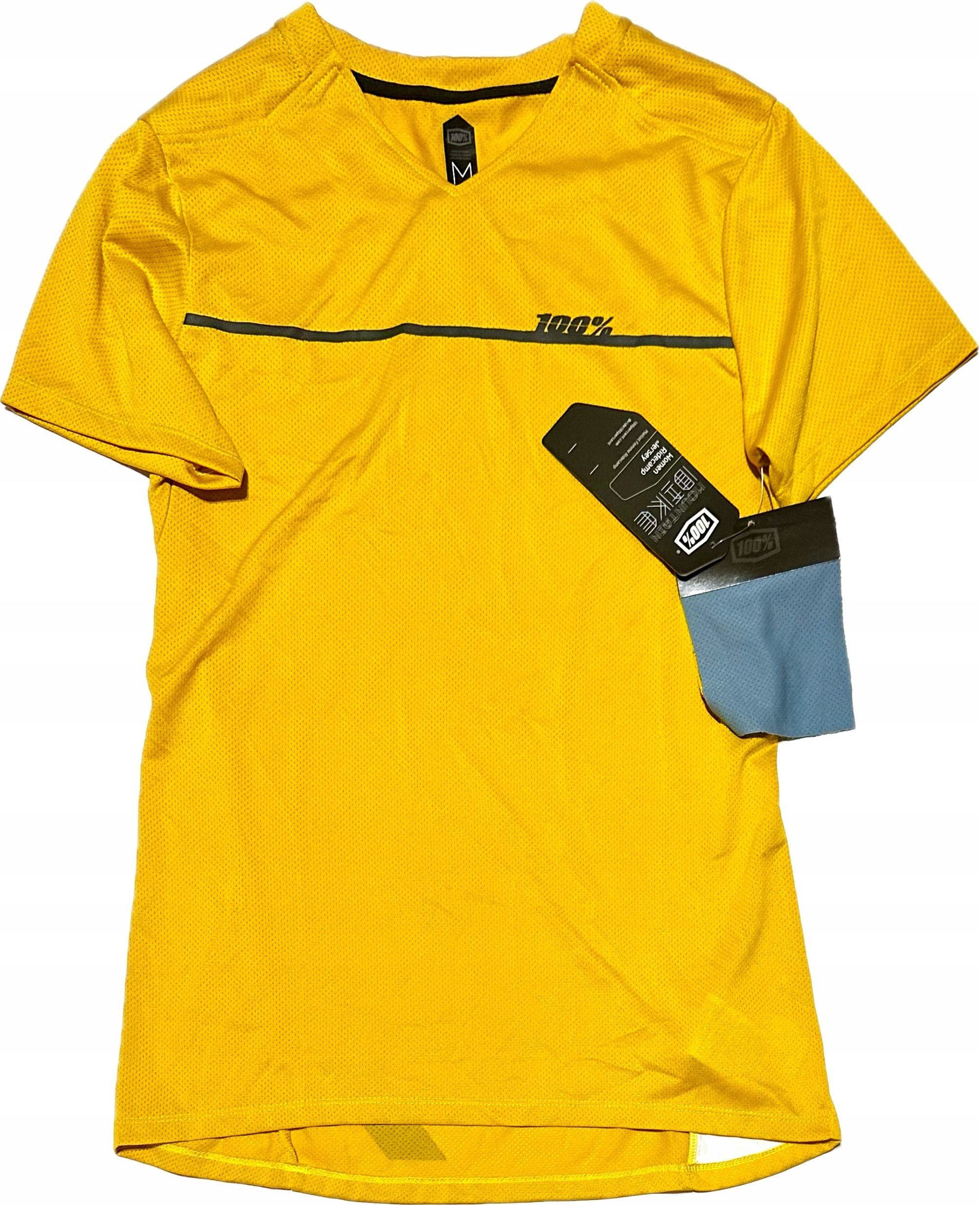 100% Koszulka damska 100% RIDECAMP Womens Jersey krótki rękaw Mustard roz. M (NEW)