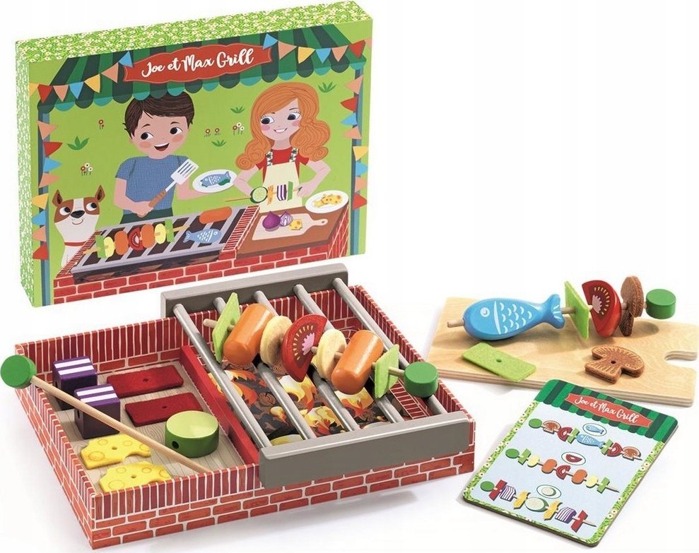 Djeco Gra w role - Zestaw grilla dla dzieci - Joe i Max