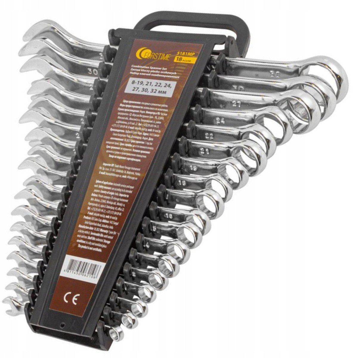 Zestaw kluczy płasko-oczkowych 8-32mm 18el.