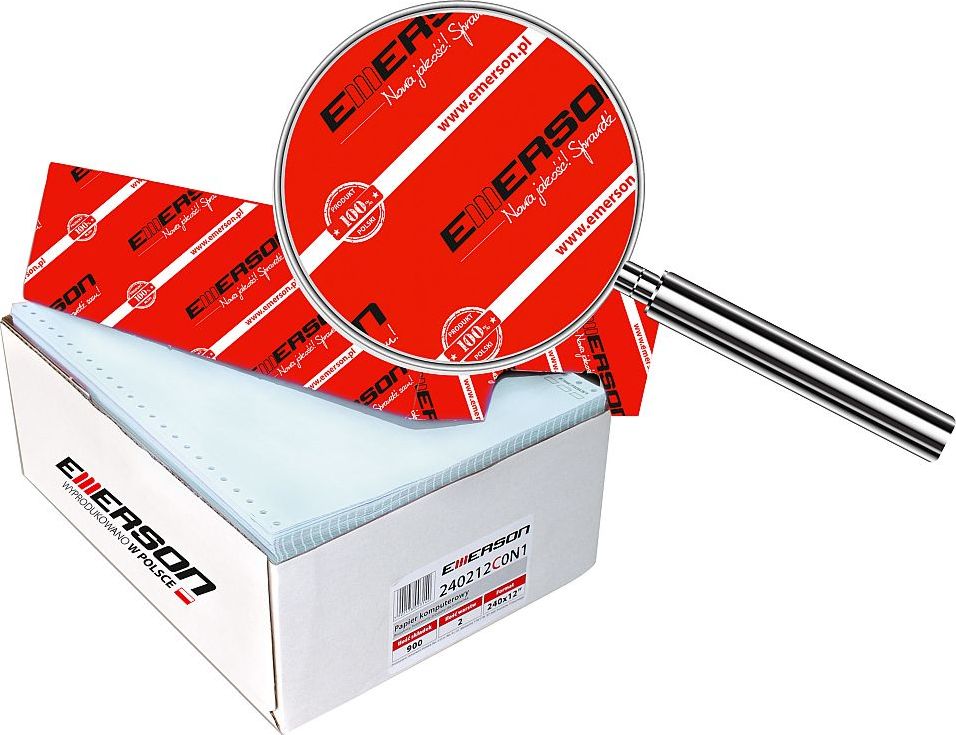 Emerson Papier do drukarki igłowej 2-warstwowy 240x12" 60g 900 arkuszy