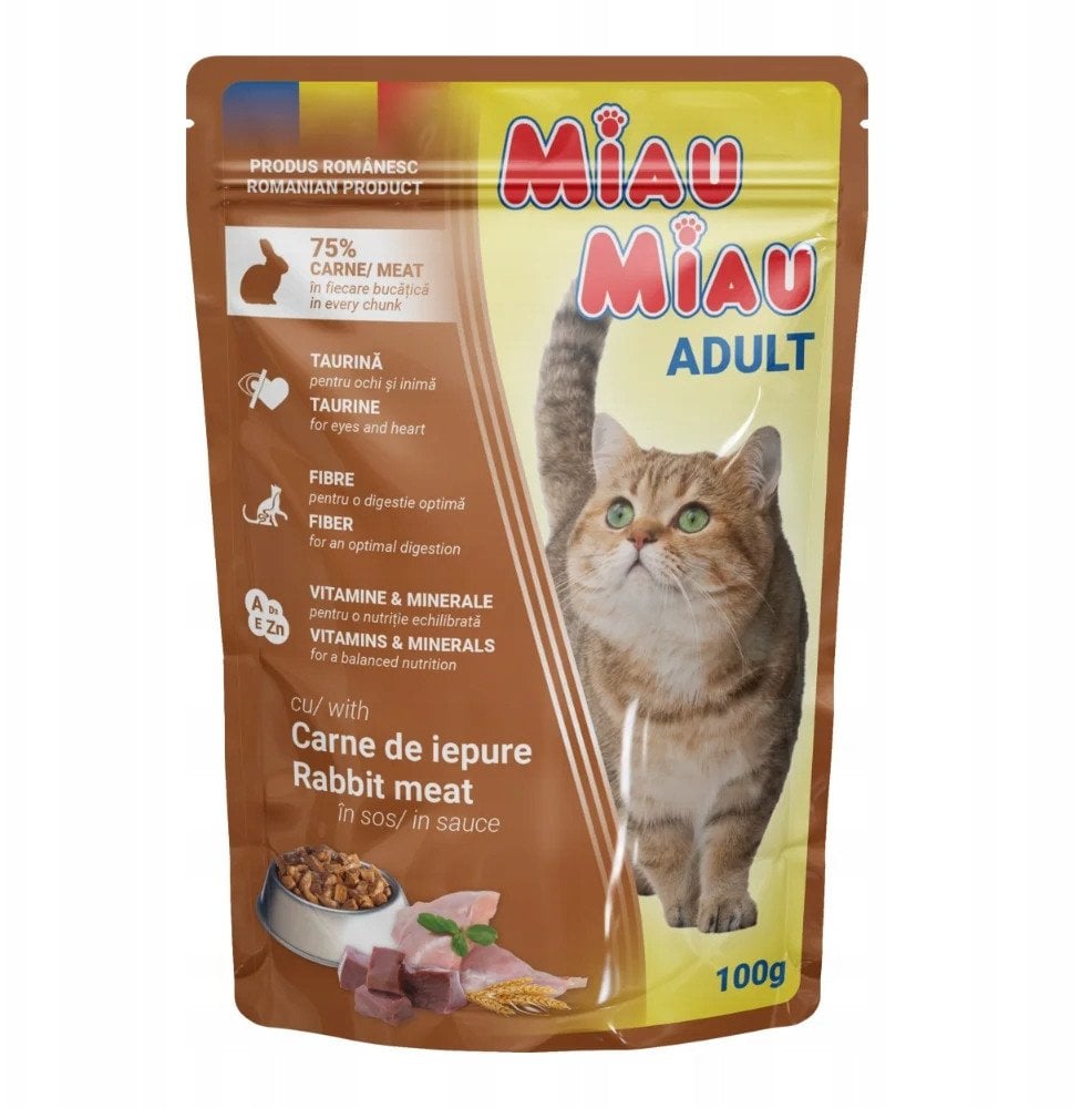 MIAU MIAU saszetka 100g KRÓLIK SOS /24