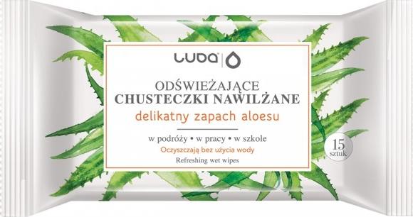 Luba Odświeżające chusteczki nawilżane Aloes 15szt