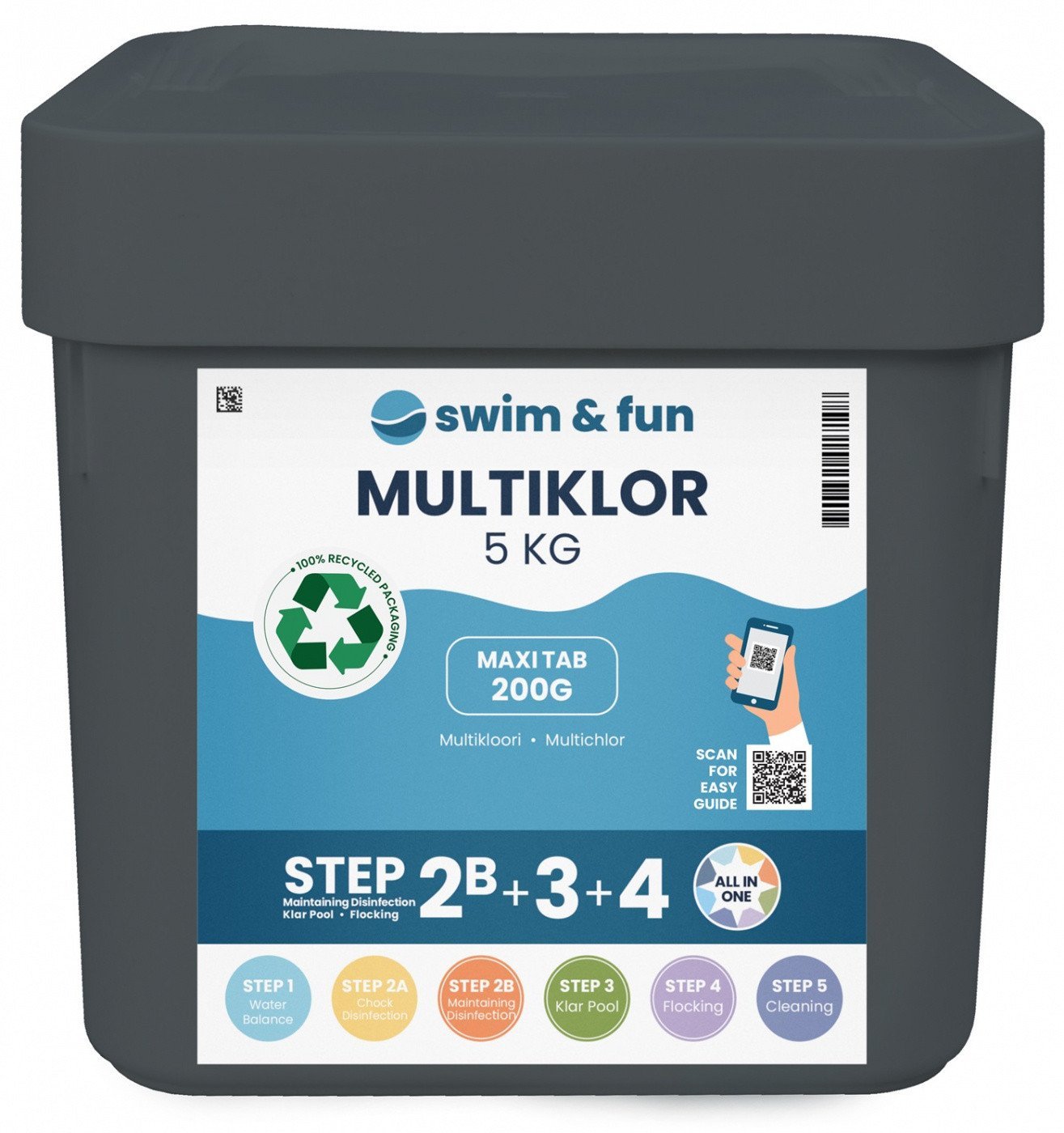 Swim & Fun Multiklor 200 gr.5 kg