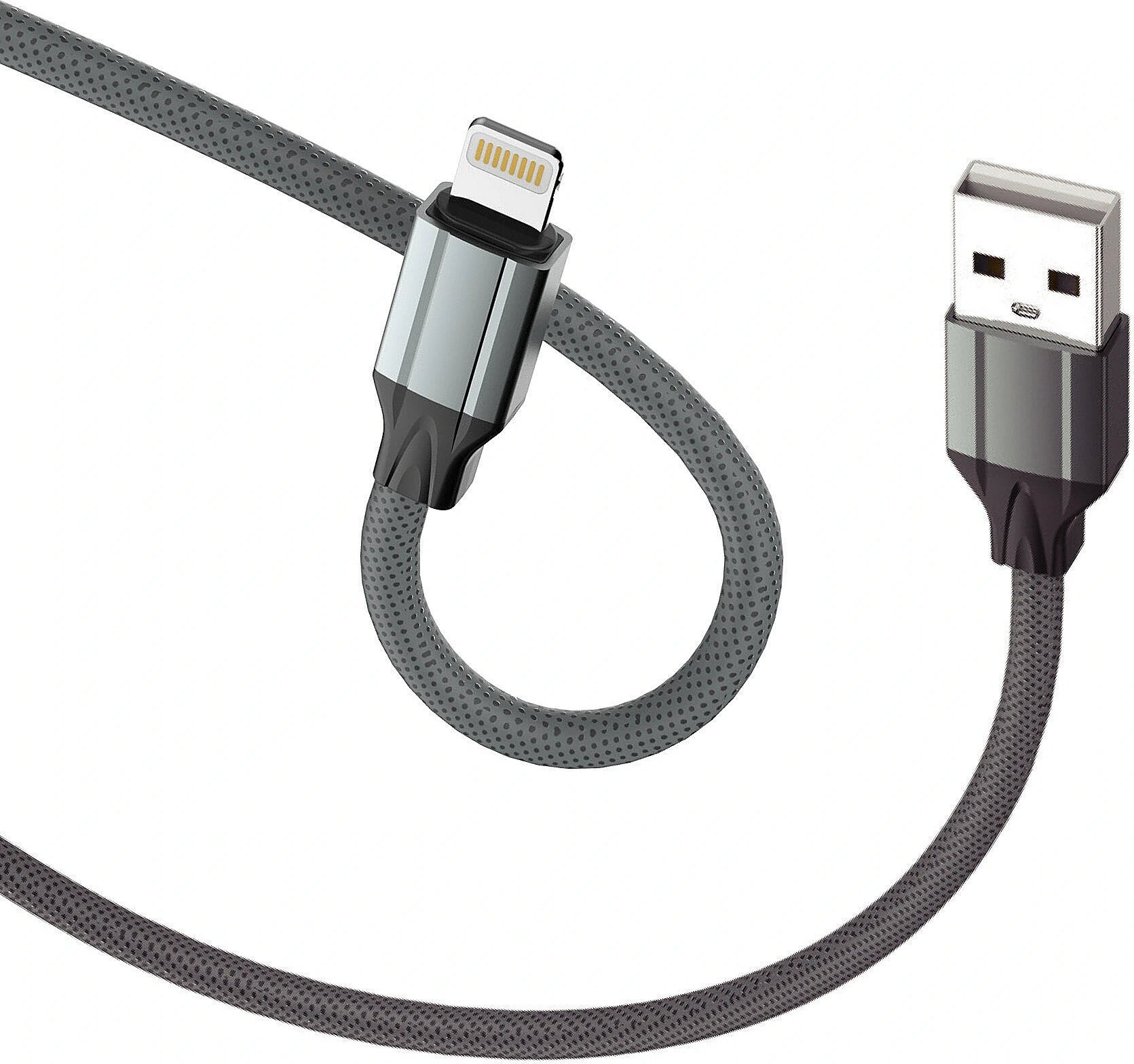 Kabel USB V7 USB-A - Lightning 2 m Szary (50495)