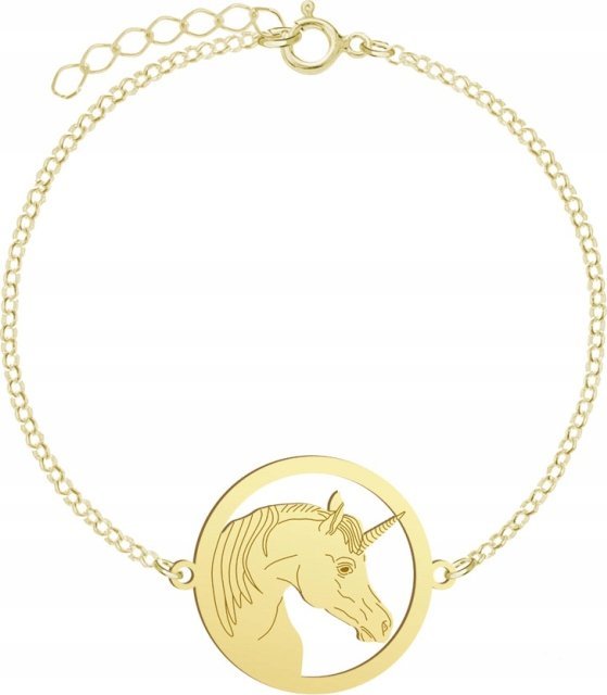Radziszewska Jewellery Pozłacana Bransoletka Jednorożec GRAWER GRATIS
