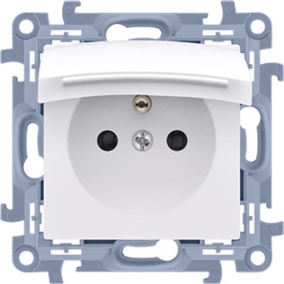 Kontakt-Simon Simon 10 Gniazdo pojedyncze z uszczelką białe szybkozłącza 16A 250V IP44 CGZ1BC.01/11