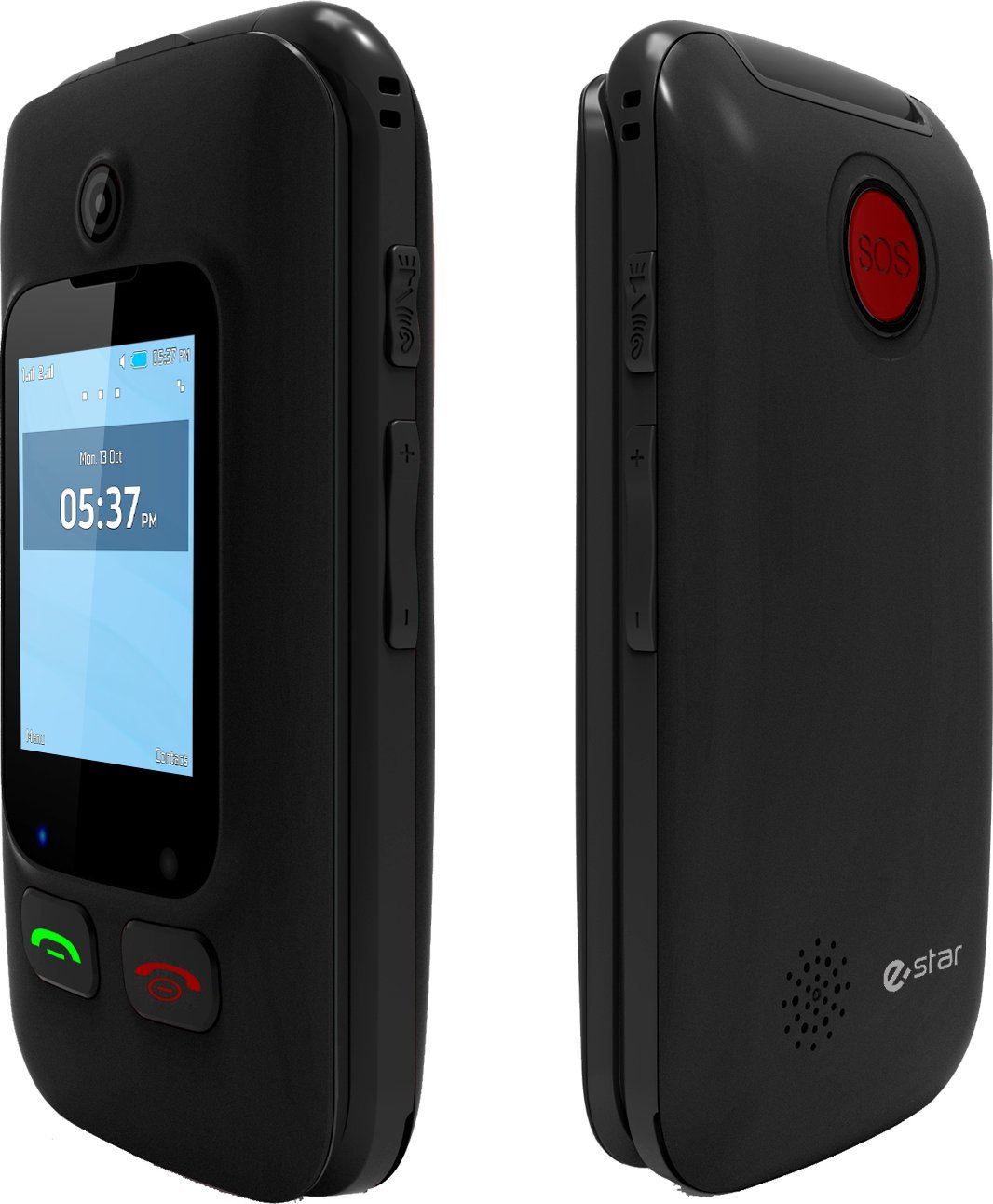 Telefon komórkowy Estar Digni Flip by eSTAR Clamshell Phone 2.4''+ 1.77" Juodas