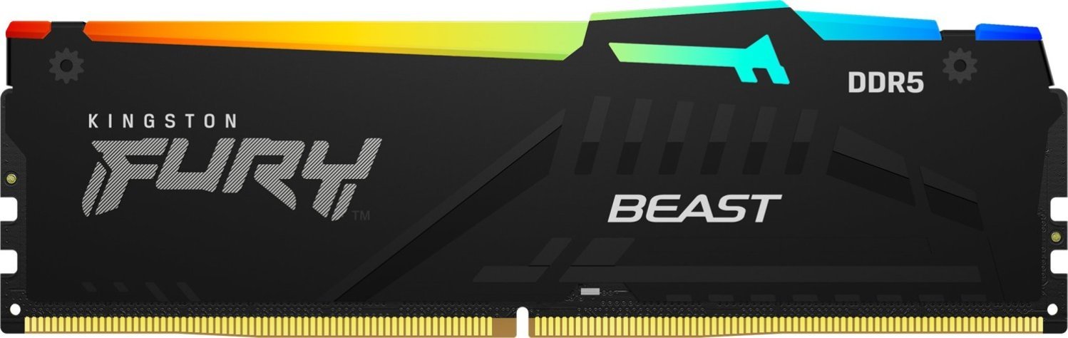 Pamięć Kingston Fury Beast RGB, DDR5, 16 GB, 6000MHz, CL36 (KF560C36BBE2A-16)