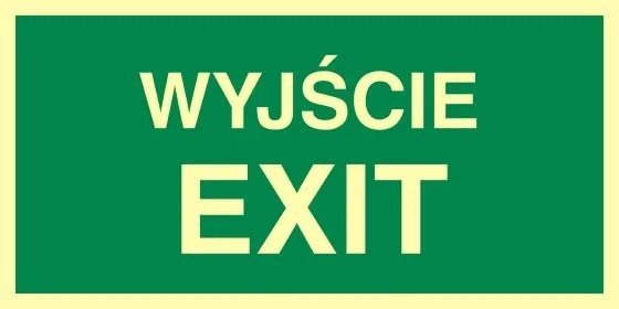 Mój dom Wyjście Exit Znak Tablica Ewakuacja Płyta 150X300 Libres Polska Sp 0000093415 5902082233213