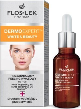 Floslek Peeling kwasowy rozjaśniający na noc 30 ml