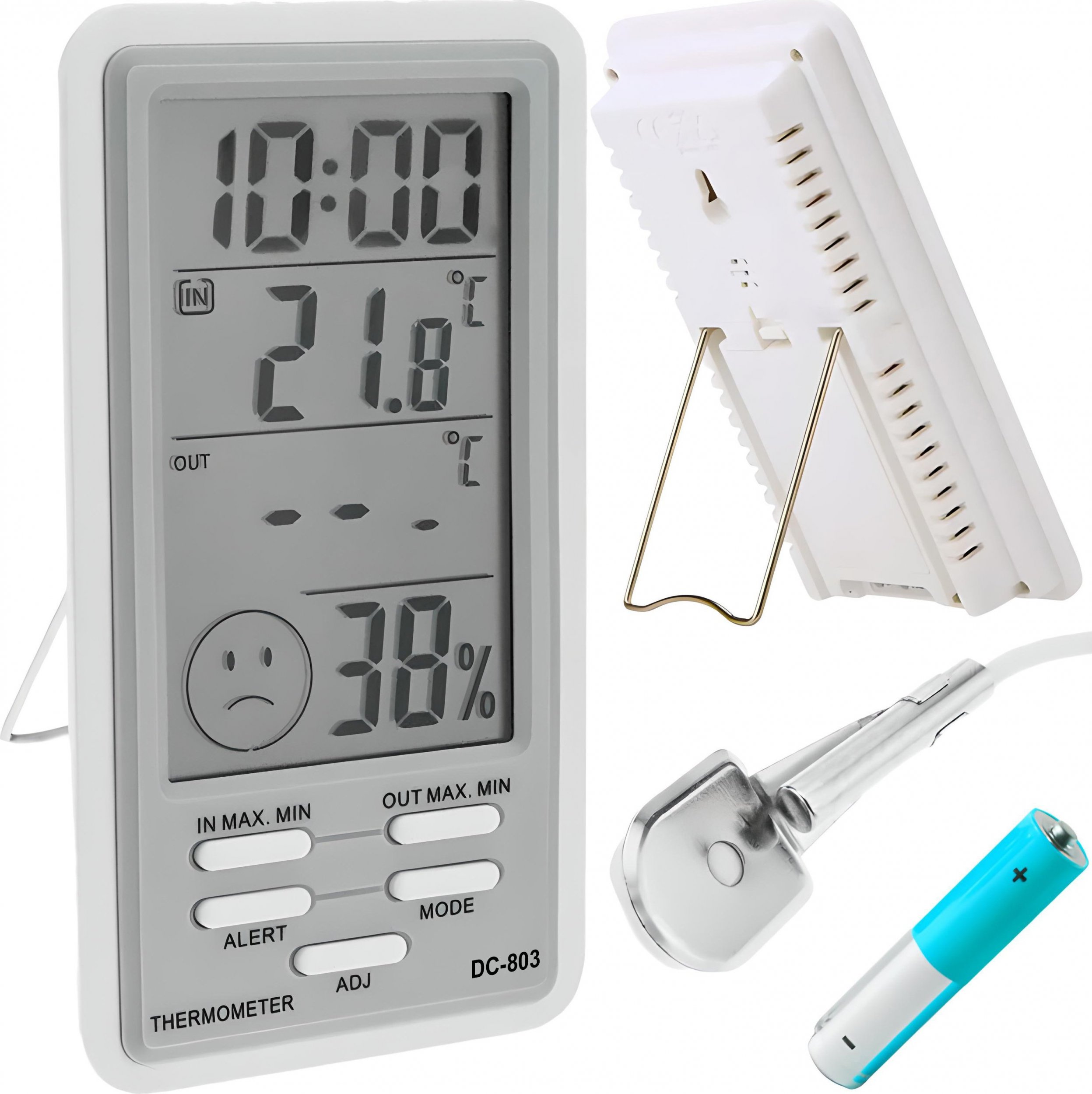 Stacja pogodowa Retoo STACJA POGODY TERMOMETR HIGROMETR SONDA ZEGAR CZAS