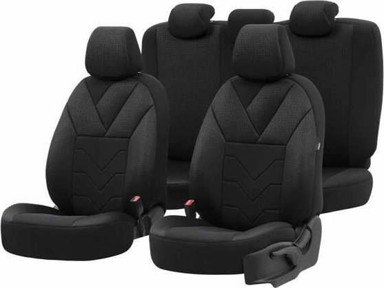 AMiO Komplet pokrowców na fotele samochodowe OTOM TEMPO 1501 BLACK NZ
