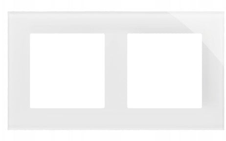 Simon 55 Ramka 2-krotna Nature Szkło classic białe TRN2/181