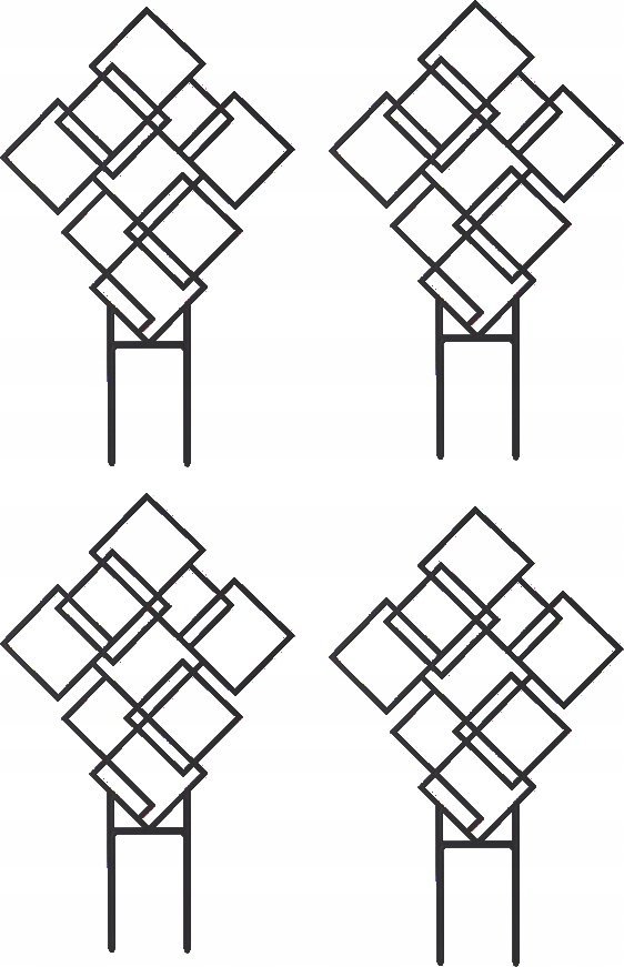 Podpórka do roślin Drabinka Pergola na kwiaty x4