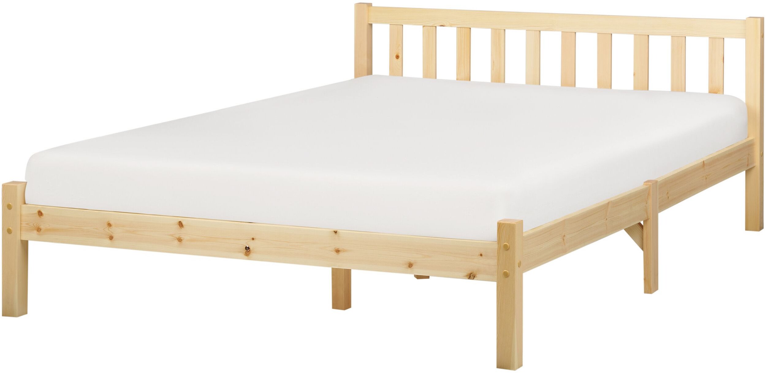 Łóżko Drewno FLORAC 140 x 200 cm Jasnobrązowy