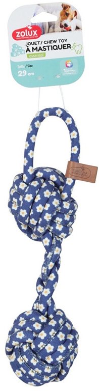 ZOLUX Gryzak dla psa Hantel z plecionego sznurka BLUE FLOWER 29 cm