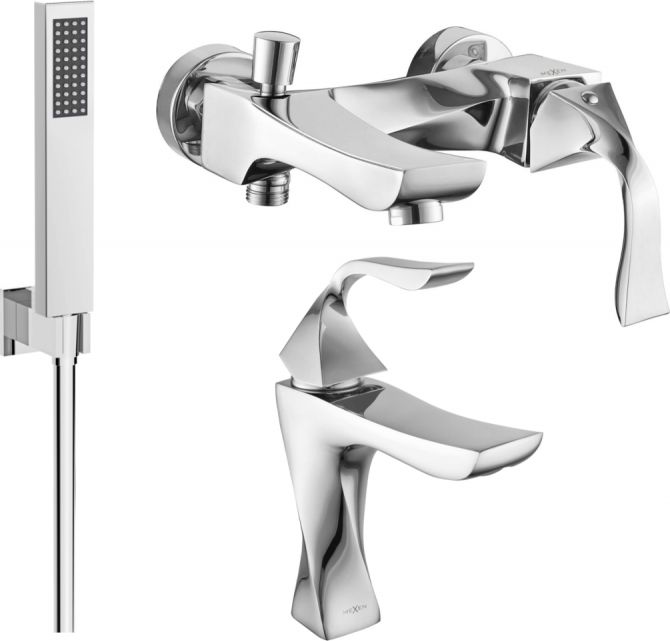 Mexen Mexen Estrella R02 zestaw wannowy, chrom - 72303R02-00