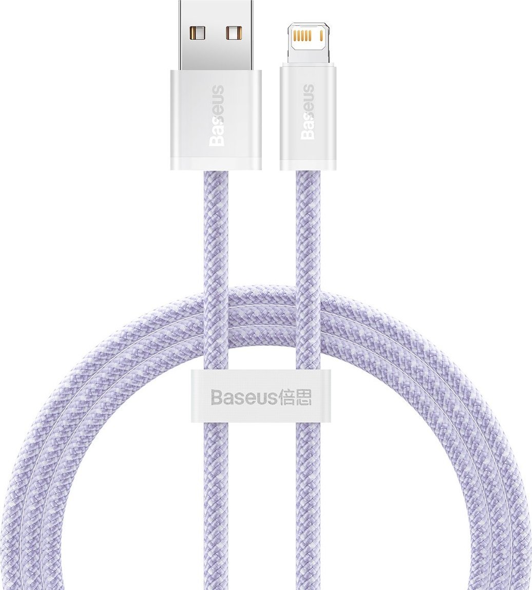 Kabel USB Baseus USB-A - Lightning 1 m Fioletowy (CALD040005)