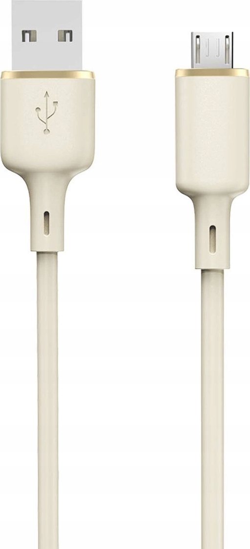Kabel USB Dudao USB-A - microUSB 1 m Beżowy (DDA327)