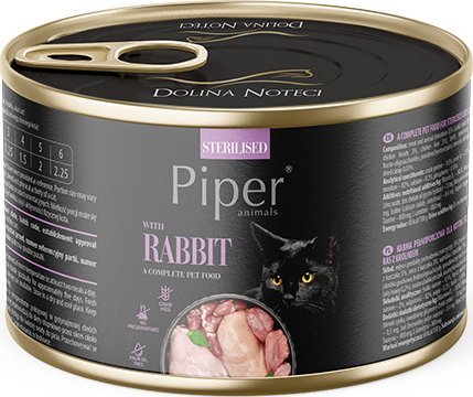 Mokra karma dla kota Piper Animals Sterilised z królikiem 185 g