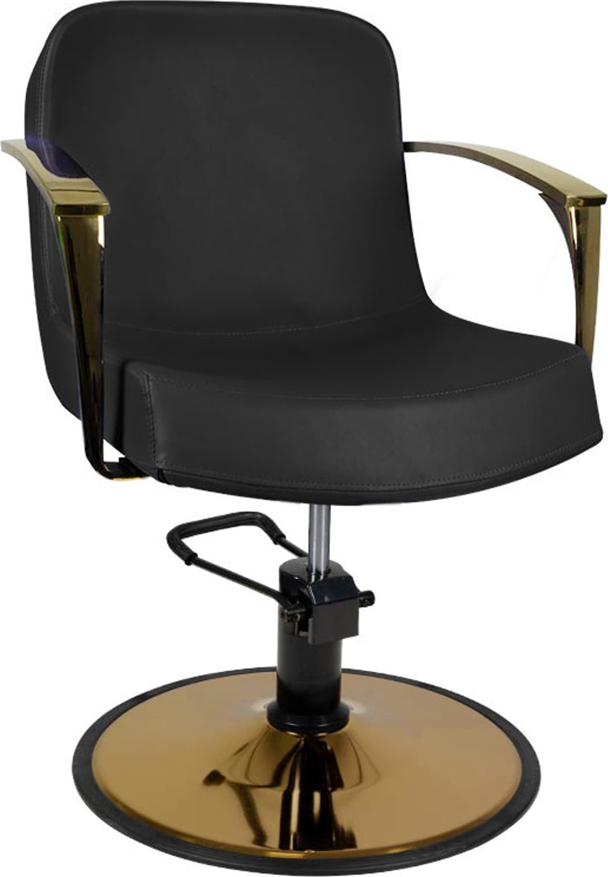 Activeshop Gabbiano fotel do stylizacji złoty Bolonia czarny