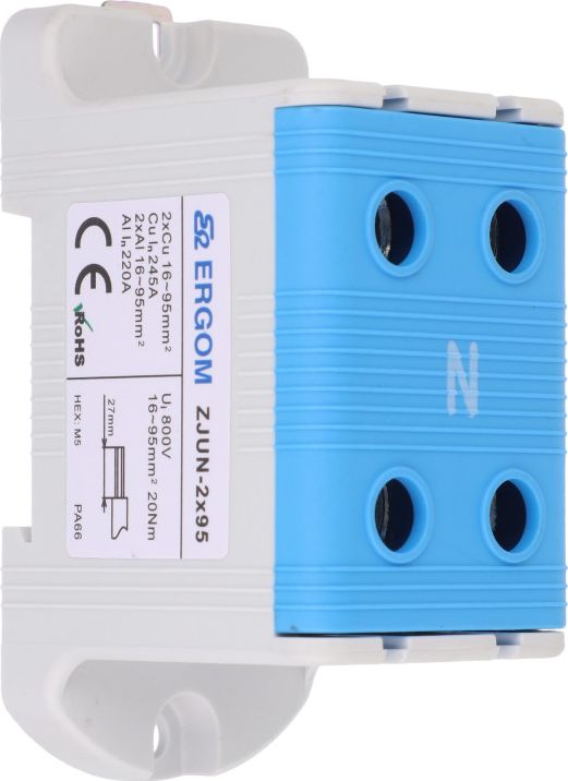 Shumee Złączka szynowa 1-torowa niebieska ZJUN-2x95/BL R34RR-07010021403 /3szt./