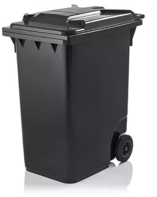 Pojemnik do segregacji odpadów na kółkach WEBER - pojemność 360 l (Kolor: antracytowy)