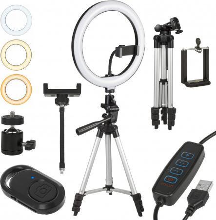 Statyw Maclean MACLEAN LAMPA PIERŚCIENIOWA 10" LED12W DO SELFIE ZE STATYWEM MCE610