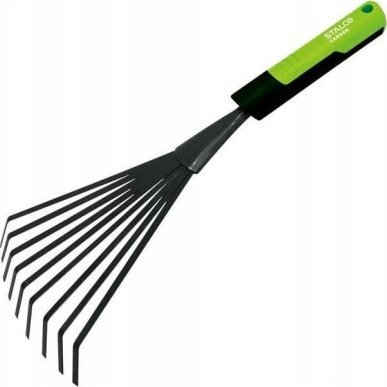 Stalco Grabki wachlarzowe metalowe czarne do ogrodu 39 cm