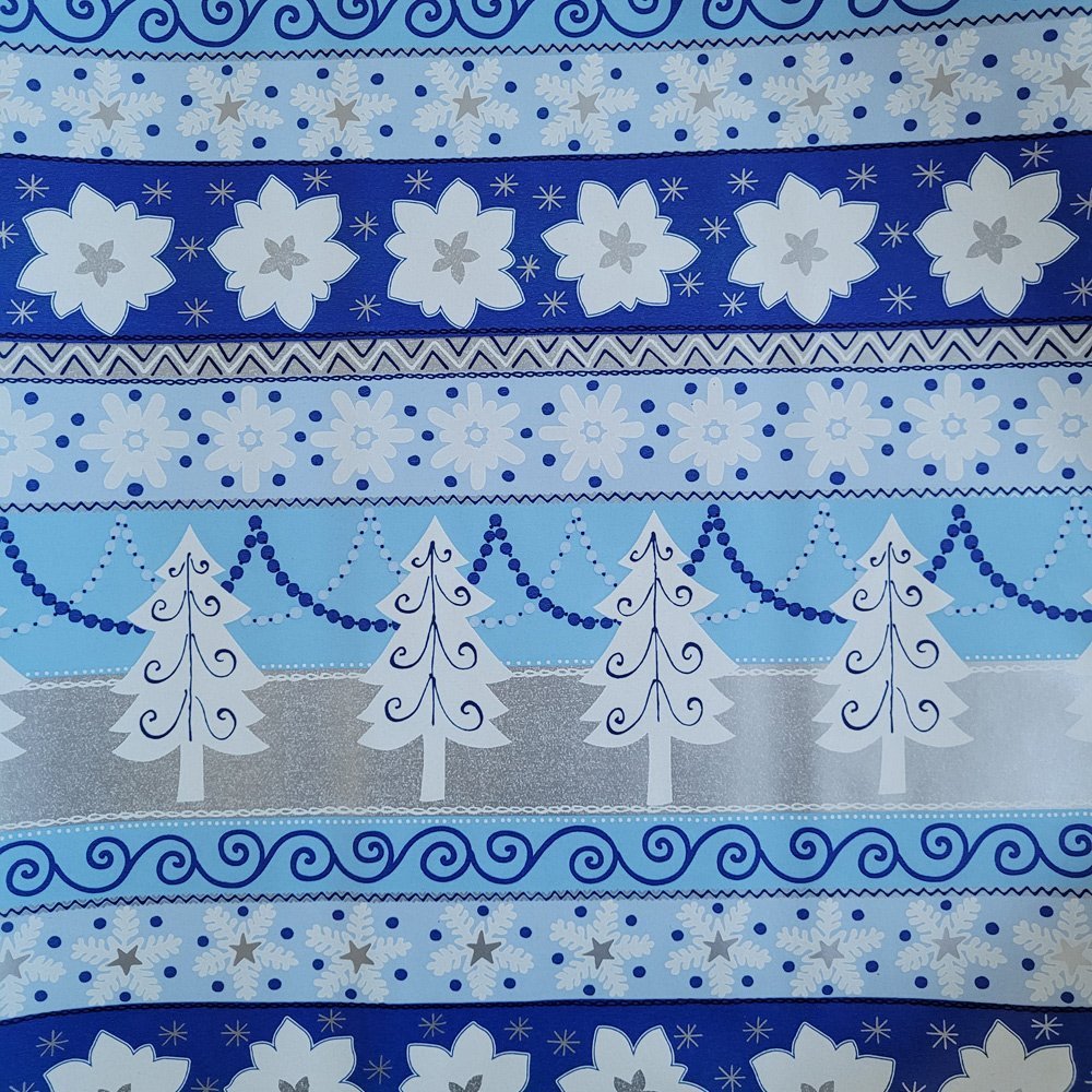 Papier niebieski do prezentów 70cmx2m 34m70