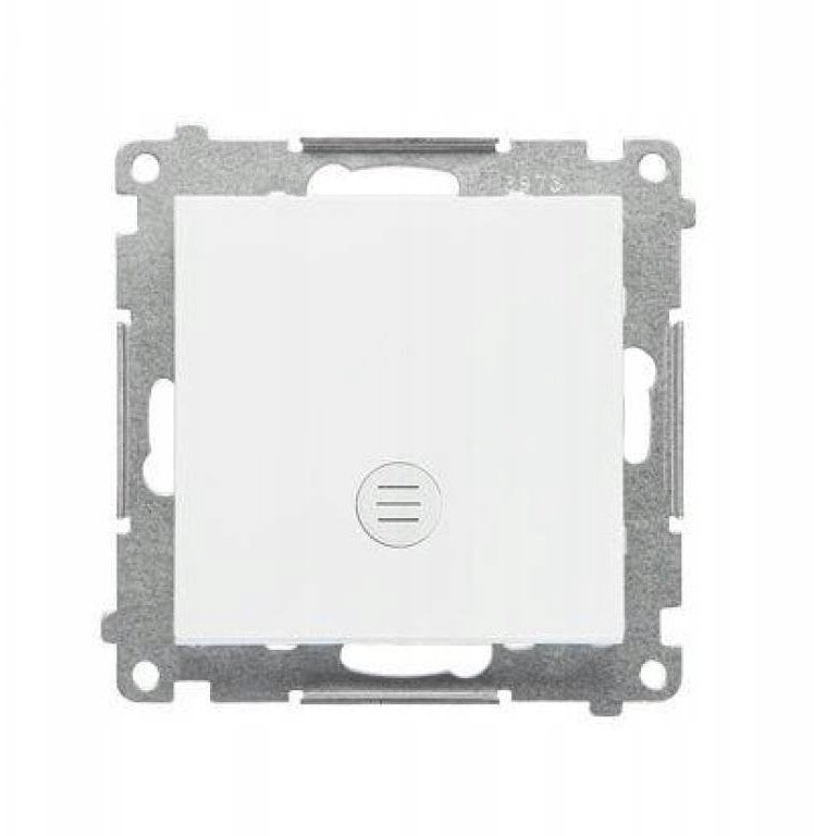 Kontakt-Simon Jednobiegunowy łącznik z sygnalizacją załączenia LED, szybkozłącza, biały mat, 10 AX, 250 V~, TW1ZL.01/111