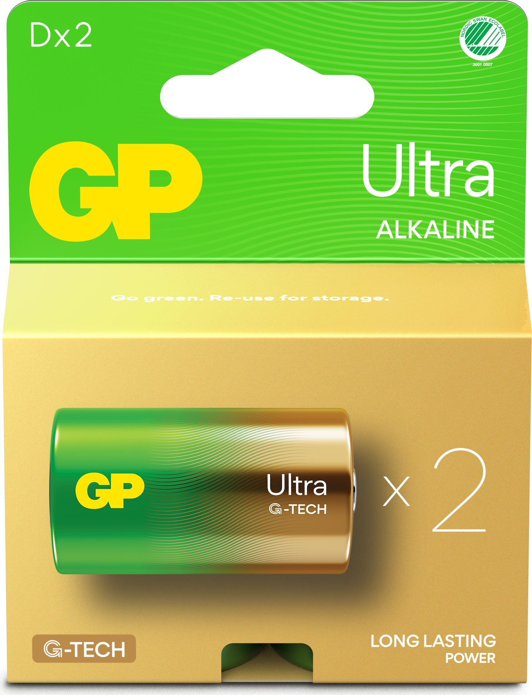 GP Ultra Alkaline bateria jednorazowa D, LR20 alkaliczny