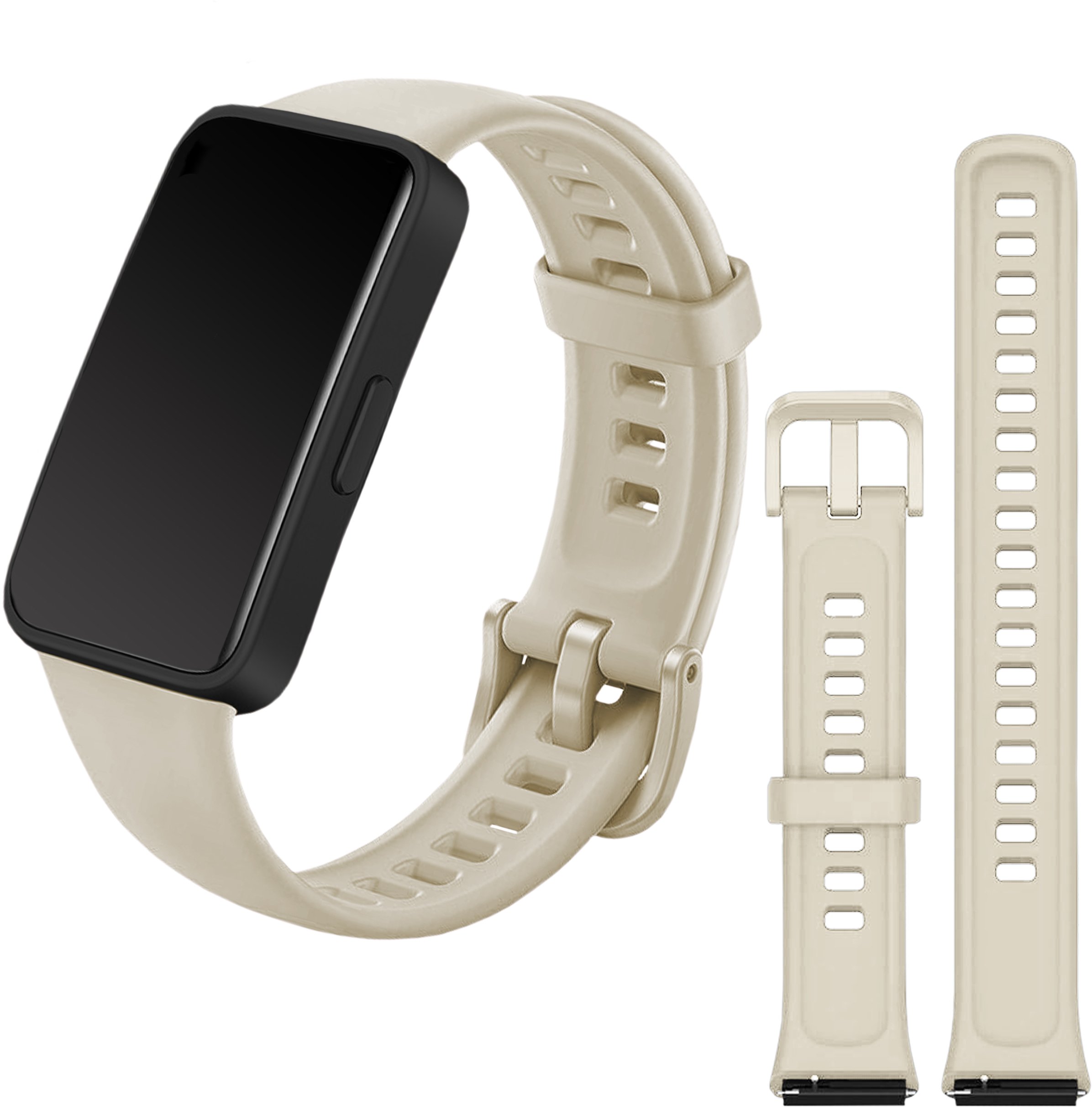 ChronSmarta Pasek Classic Silicone do smartbanda Huawei Band 7 (beżowy)
