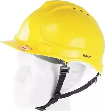 Dedra Kask ochronny, zielony, 4-punktowy pasek podbródkowy