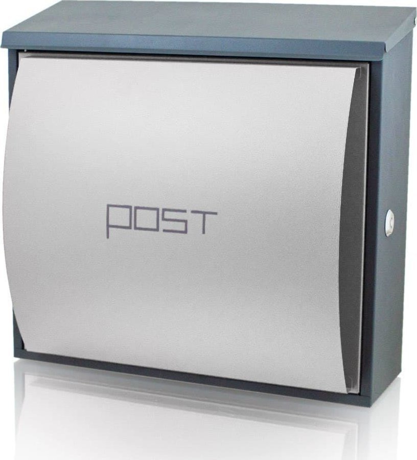 Bituxx Skrzynka pocztowa na listy DESIGN ciemno szara, janoszare drzwi