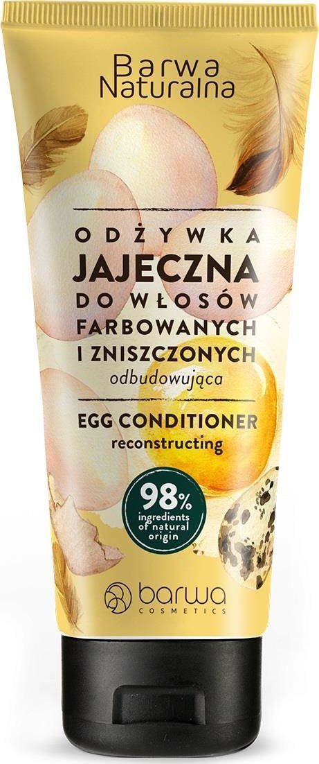 BARWA_Naturalna jajeczna regenerującya odżywka do włosów farbowanych i zniszczonych 200ml