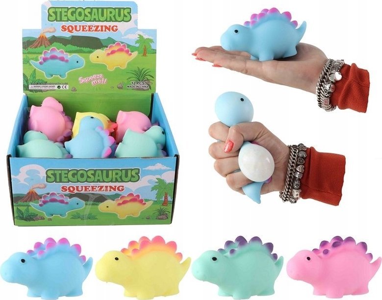 Dino Dinozaur wyciskany Squeeze me Gniotek 12cm