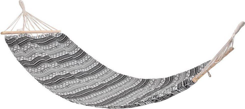 Ambiance Hamak jednoosobowy biało-czarny 200x80 cm